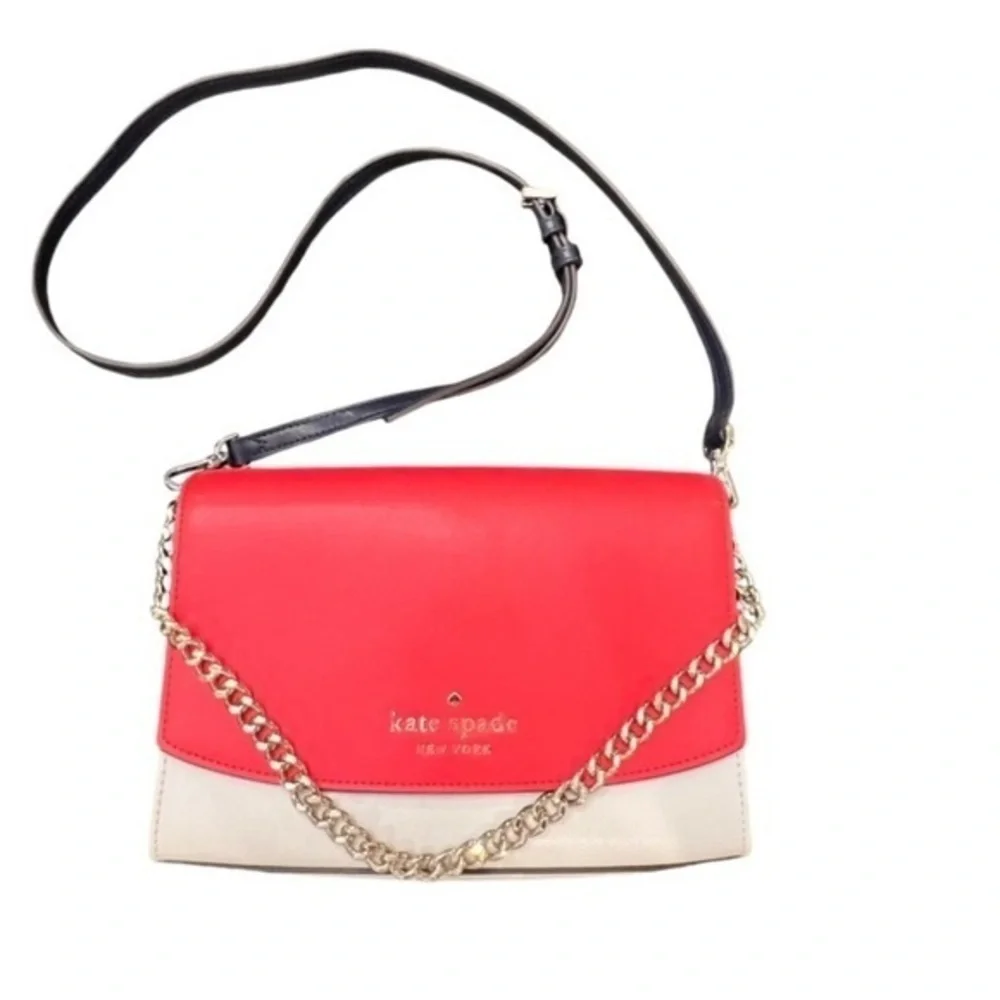 🎉SALE🎉Kate Spade New York Carson Colorblock Convertible Crossbody Bag NWOT Red